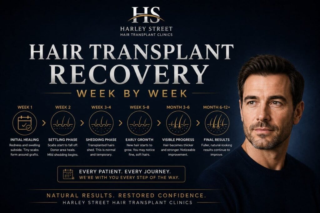 hair transplant recovery week by week